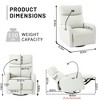 Kumasinova Rocking Recliner Chair,270/360°Swivel Nursery Chair with USB Ports,Phone Stand,Extandable Footrest&Side Pockets,330lbs Max - 3 of 4
