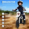 24V Electric Dirt Bike, 350w Electric Motorcycle - Up to 13.67Mile/h Long-Range, Ride on Motorcycle with Rear Wheel Suspension, Birthday & Xmas Gifts - 4 of 4