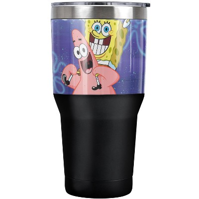 Spongebob Spongebob And Patrick Cropped Steel Tumbler 30oz Coffee Travel Mug