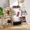 HDZNVF Record Player Stand With Vinyl Record Storage Metal Frame - 2 of 4
