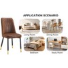 Racxily Modern Dining Chair - Soft PU Leather & Sturdy Metal Legs Dining Chair - Comfortable Design for Kitchen/Bedroom/Office - 4 of 4