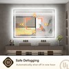 Keonjinn LED Bathroom Vanity Wall Mirror, 3 Color Temperatures Dimmable, Frontlit & Backlit, Double Lights Strips - 4 of 4