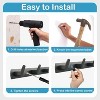 LunaLulinlk Coat Rack Wall Mount with 5 Hooks, Black Coat Hangers for Wall, Aluminum Coat Hooks Hat Hooks Suitable - 3 of 4
