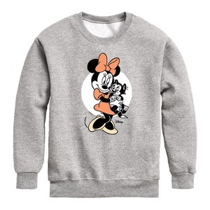 Boys' - Disney - Minnie Mouse & Figaro Hugs Graphic Long Sleeve Fleece Sweatshirt - 1 of 4
