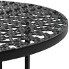 vidaXL Bistro Table Black 15.7"x27.5" Metal - 3 of 4