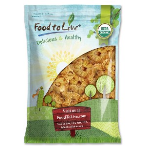 Organic Dried Pineapple Rings - Non-GMO, Flavorful Chewy Fruit Snack, Vegan, Unsulfured - 1 of 4