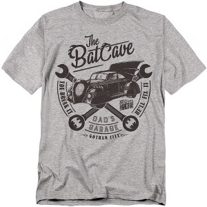 Batman Father's Day Dad's Garage Is The Batcave Adult T-Shirt - 1 of 4