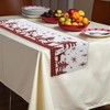Unique Bargains Christmas Table Runner Polyester Red White Black 71x14 Inch 1 Pc - 2 of 4