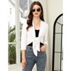 Coolmee Women's Casual 3/4 Sleeve Tie Open Front Cardigans Sheer Draped Ruffles Cardigan - 2 of 4