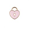 John Bead Sweet & Petite Small Simple Cute Charms Craft Embellishments Heart Locket 11x13mm Pink 10 Pieces - 2 of 4