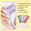 Saviland Women's 20pcs Semi Cured Gel Nail Strips Kit - Brighter Long Lasting Nail Design with Tools.(Marble Series) - 2 of 4