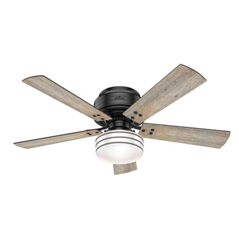 52 Cedar Key Low Profile Ceiling Fan With Remote Black Includes Led Light Bulb Hunter Target - What Kind Of Light Bulbs Do Ceiling Fans Use