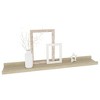 Wall Shelf Set of 2 Sonoma Oak MDF Wall Mounting Wall Shelf - 3 of 4