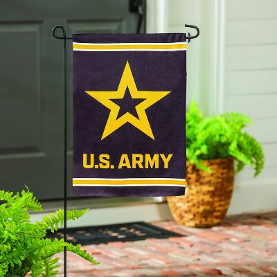 U.S. Army Yellow and Black Polyester Garden Flag 12 x 18 Inches
