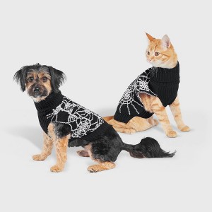 Halloween Spiderweb Dog and Cat Sweater - Hyde and EEK! Boutique™ - 1 of 4