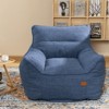 Hooseng Bean Bag Chair with Filler, Big Floor Sofa with Tufted Soft Armrests & Side Pocket, Premium Lazy Sofa for Adults, Living room, Bedroom, Dorm - 3 of 4