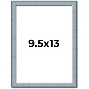 PosterPalooza | Photo Size Textured Blue Picture Frame - UV Acrylic, Foam Board Backing, Hanging Hardware - 1 of 4