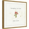 16" x 16" Christmas Cuties III Mistletoe by Pela Studio Framed Canvas Wall Art - Amanti Art - 2 of 4