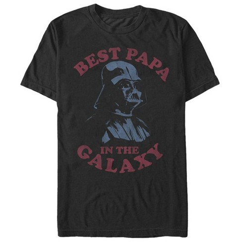 Men's Star Wars Darth Vader Best Papa In The Galaxy T-shirt - Black ...