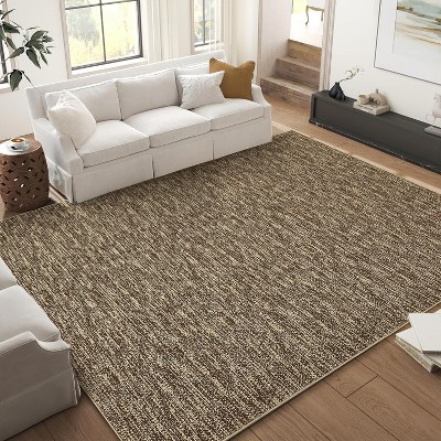 Coucheta Washable Area Rug , Modern Non-Slip Low Pile Indoor Carpet Machine Washable Soft Floor Mat for Living Room Bedroom Office,Multi-Color & Size