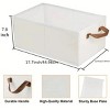 Portable Clothes Storage Box, Foldable Thick Cloth Storage And Storage Bag For Organizing Bedroom, Wardrobe Clothes W/ Window Storage Nano White - 3 of 4
