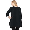 Woman Within Plus Size French Terry Handkerchief Hem Tunic - 3 of 4