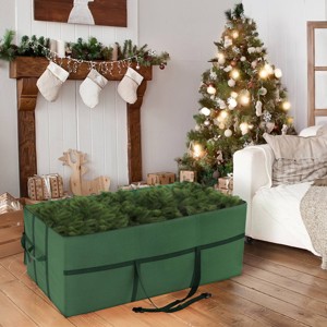 Elf Stor Christmas Tree Heavy-Duty Canvas and Nylon Storage Bag Green - 1 of 4