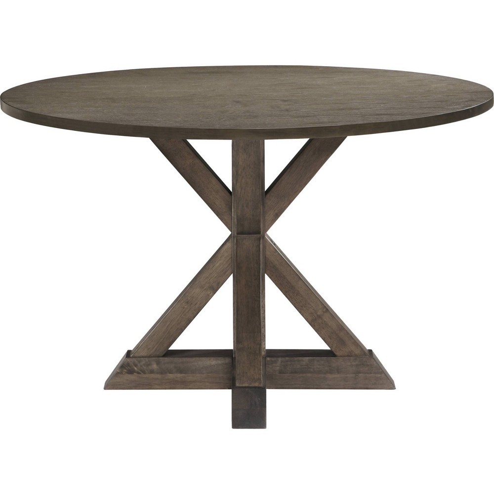 Photos - Dining Table Alfred Round  Rustic Brown - Finch