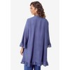 Roaman's Women's Plus Size Ruffle Trimmed Acid Wash Duster - 3 of 4