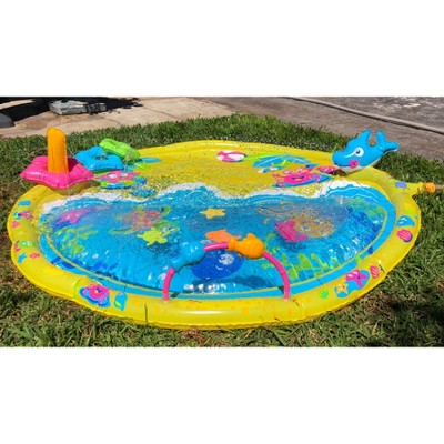 Wiggle 'N Waves Blue Vinyl Kids Sprinkling Mat