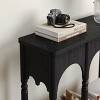 Black Solid Wood Entryway Console Table - 3 of 4