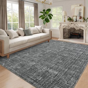 Large Area Rug 8x10 Washable Rug Non Slip, Ultra Soft Thin Non Shedding Low Pile Carpet, Modern Minimalist Printed Mat, Indoor Foldable Carpet - 1 of 4