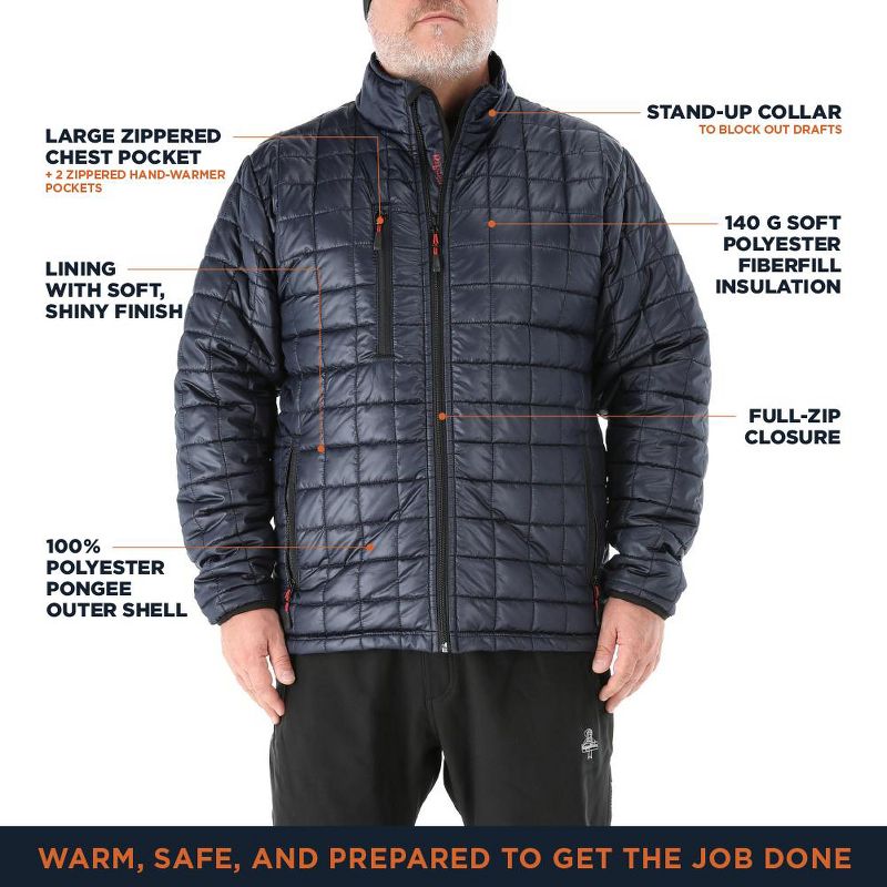 RefrigiWear Men's Wayfinder Lightweight Insulated Quilted Jacket, 4 of 8