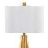 LumiSource Pompeii 29" Contemporary Table Lamp Gold Polyresin and White Linen - 4 of 4