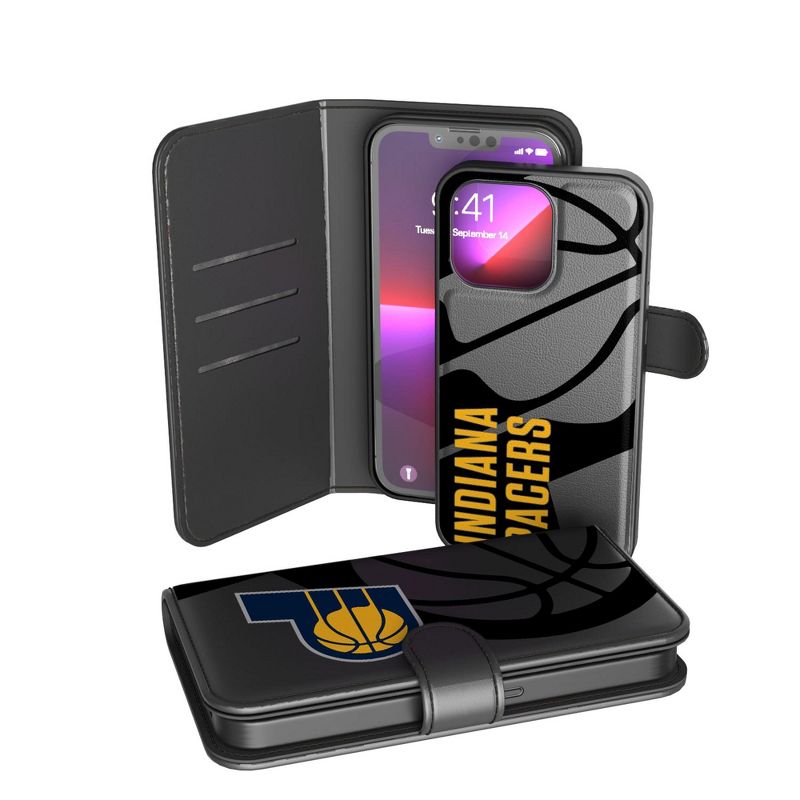 Keyscaper Indiana Pacers Monocolor Tilt Wallet Phone Case, 1 of 2
