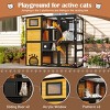 Outdoor Cat House with Insulated Shelter, Weatherproof Catio Enclosure with Lounges & Platforms, 77"W for Multiple Pets-3irtyhousy - 3 of 4