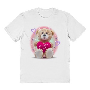 Social Collective Men's Valentine Bear  Valentines Day Short Sleeve Graphic Cotton T-Shirt - 1 of 3