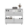 Okak Shoe Cabinet with 2 Flip Drawers, Freestanding Shoe Organizer, Hidden Narrow Shoe Rack Cabinet for Entryway, Hallway, Living Room - 4 of 4