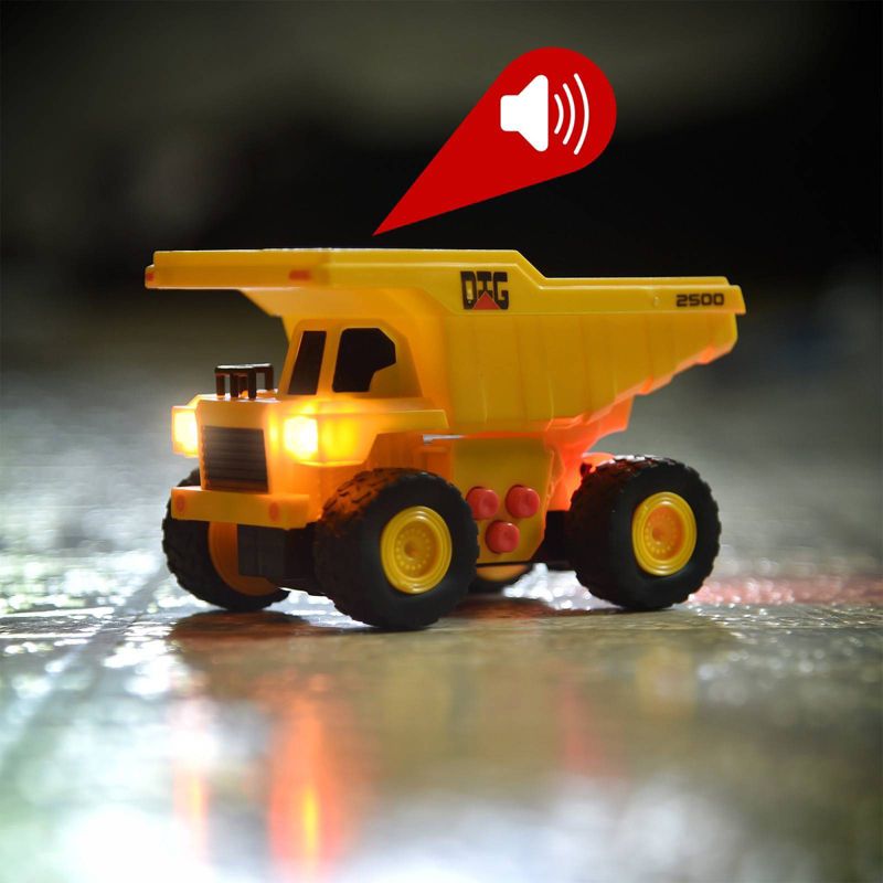 Maxx Action Mini Construction Lights &#38; Sounds Vehicles &#8211; Front End Loader, Excavator and Dump Truck - 3pk, 6 of 11