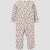 Carter's Just One You® Baby Girls' Floral Footed Pajama - Tan - image 2 of 3