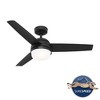 Hunter 48" Midtown Lighted Ceiling Fan Matte Black Finish - Modern Design with Integrated LED and Handheld Remote Control - 4 of 4