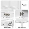 TOBILI 30" Bathroom Vanity without Sink,Base Only,Multi-functional Bathroom Cabinet with Doors and Drawer,Solid Frame and MDF Board,White - 3 of 4