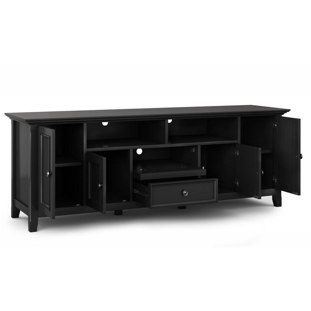 Photos - Mount/Stand Halifax Wide TV Stand for TVs up to 80" Black - WyndenHall