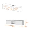 49.25" Manufactured Wood Floating TV Stand Wall Unit with 2 Doors, Open Shelf, and Cable Management for Living Room - 3 of 4