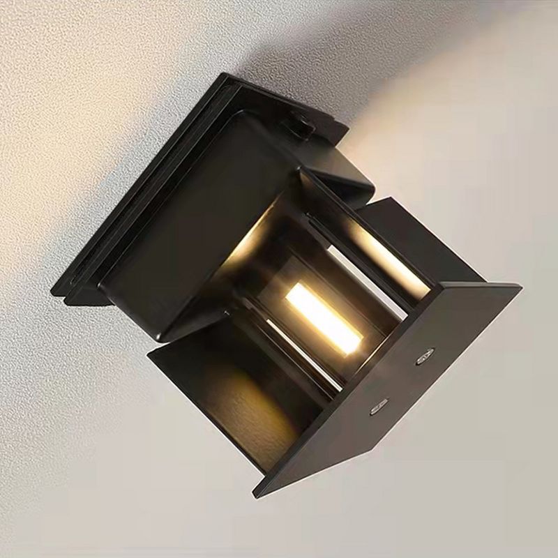 C Cattleya Integrated LED 3000K Black  Aluminum Cube Outdoor Wall Light, 2 Pack, 3 of 8