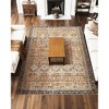 VEVOR Area Rug, 7.5 x 9.5 ft Large Washable Rug, Non-Slip and Tear-Resistant Soft Carpet, Pet Friendly Vintage Area Rugs, Indoor Mat, Brown Green - 3 of 4