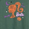 Women's - Barbie - Witch Sihlouette Lightweight French Terry Wide Neck Long Sleeve Shirt - 2 of 4