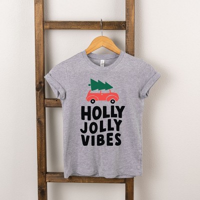 The Juniper Shop Holly Jolly Vibes Car Toddler Short Sleeve Tee