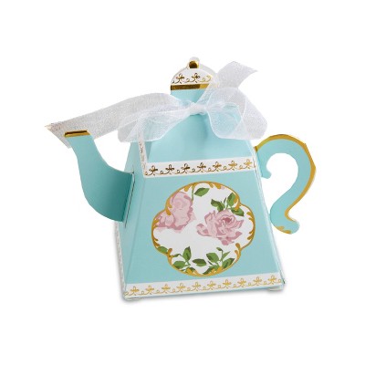 24ct Tea Time Whimsy Teapot Favor Box