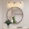 VYNXARIA Brushed Nickel Wall Lights, 26.4" Modern 3-Light Vanity Fixture with Clear Glass Shades - 3 of 4